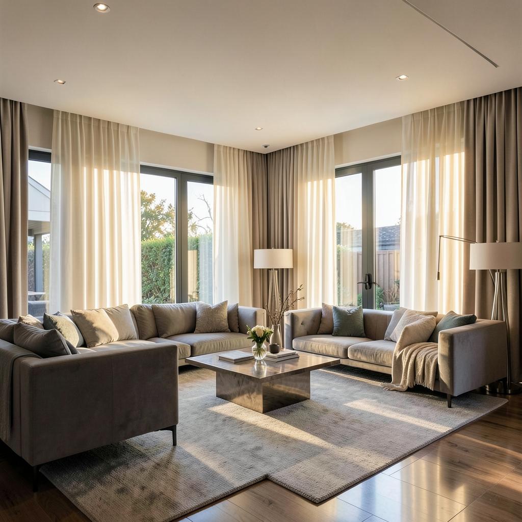Vertical Sheers installed in a modern Edmonton home