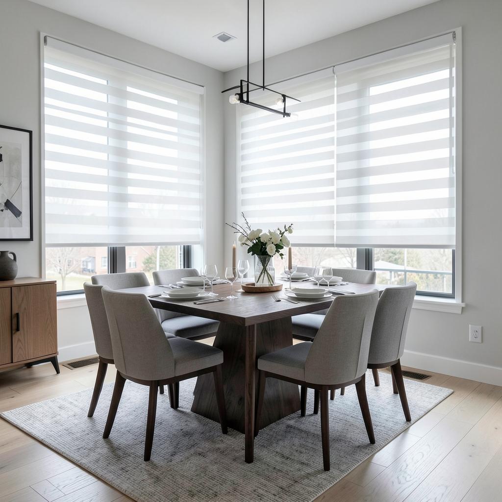 Zebra Blinds installed in a modern Edmonton home